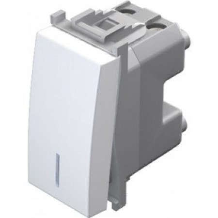 Intrerupator simplu cu led 1m 16A Alb Modul TEM